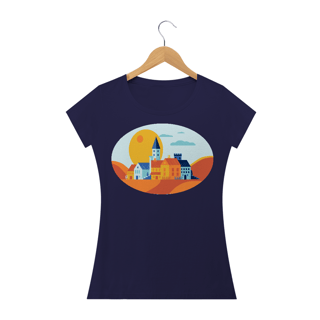 Nome do produto Camiseta Baby Long Quality Estampa Desenho Pequena Cidade