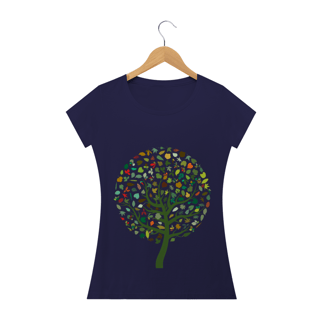 Nome do produto Camiseta Baby Long Quality Estampa Desenho Árvore Gigante
