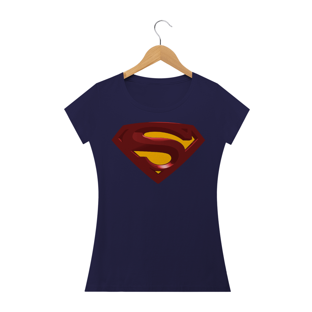 Nome do produto: Camiseta Baby Look Superman Logo
