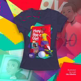 Nome do produto Soccer - Play Like a Girl (baby long)