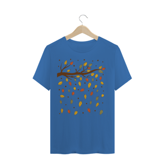 Nome do produto Camiseta Masculina Estonada Estampa Folhas Outono
