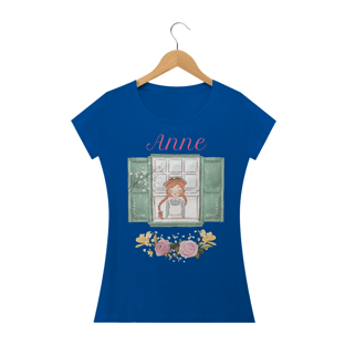 Nome do produtoCamiseta feminina Anne na janela