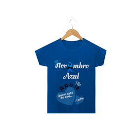 Nome do produto  Cam. Infantil azul - Novembro Azul