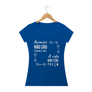 Nome do produtoT Shirt Vegana - Animais não são produtos, a vida não tem preço