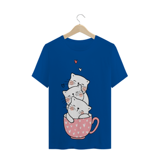 Nome do produtoCamiseta Gatinhos na Xícara (gatos)