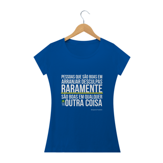 Nome do produto Camiseta Frase Benjamin Franklin Feminina