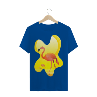 Nome do produto Camiseta Quality Estampa Garça Rosa