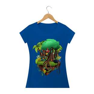 Nome do produtoCamiseta Baby Long Feminina - Ilha Flutuante