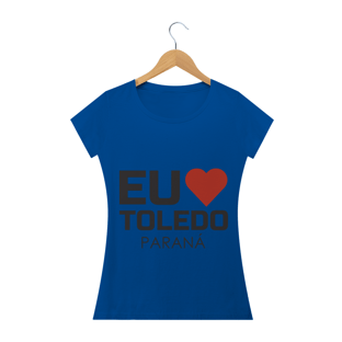 Nome do produtoCamiseta Baby Long Feminina - Eu Amo Toledo Paraná