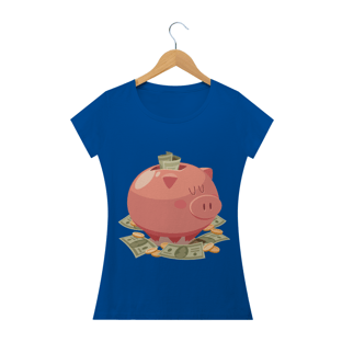 Nome do produtoCamiseta Baby Long Feminina - Porco da Poupança
