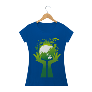 Nome do produtoCamiseta Baby Long Feminina - Planeta Sustentável