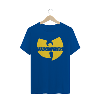 Nome do produtoCamiseta de Malha Quality Wu Tang Clan Logo Texto Tradicional Amarelo Claro