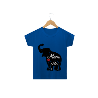 Nome do produto Camiseta Classic Infantil Estampa Elefante Frase Mom Me