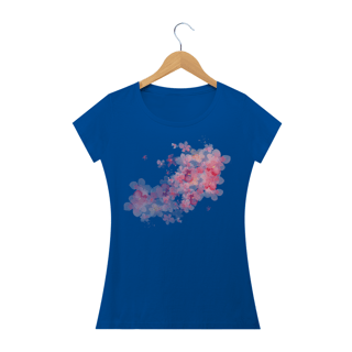 Nome do produto Camiseta Baby Long Feminina Estampa Flores Espalhadas