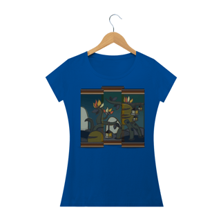 Nome do produto Camiseta baby Long Quality Feminina Estampa Quadro Artístico