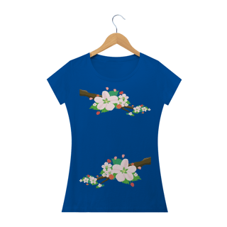 Nome do produto Camiseta Baby Long Quality Estampa Galho com Flores