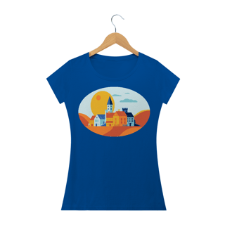 Nome do produto Camiseta Baby Long Quality Estampa Desenho Pequena Cidade