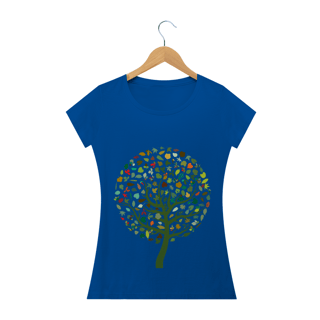 Nome do produto Camiseta Baby Long Quality Estampa Desenho Árvore Gigante