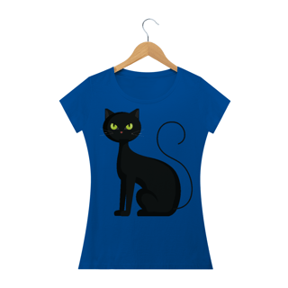 Nome do produto Camiseta Quality Estampa Gato Preto