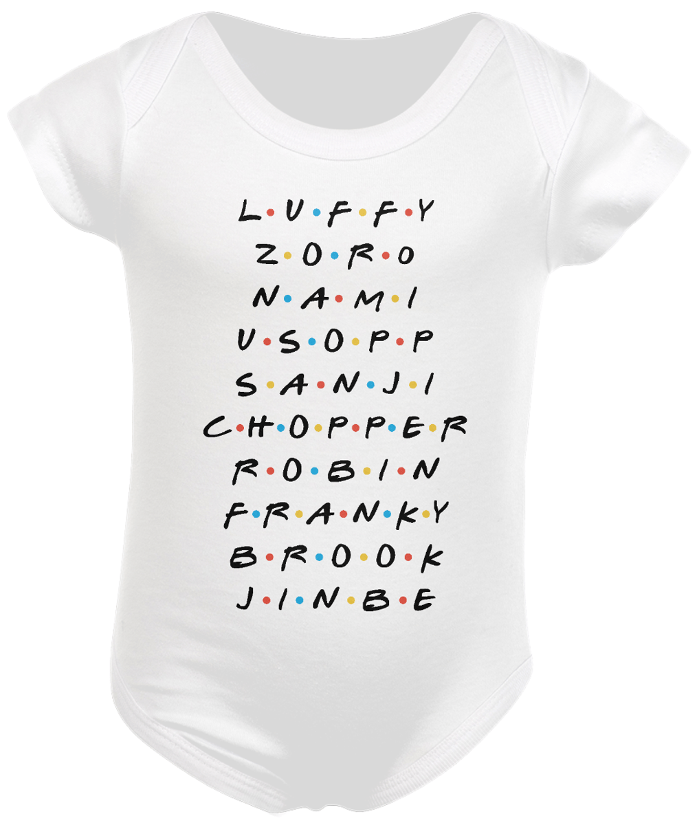 Nome do produto: One Piece - Friends (Body Infantil - Branco)