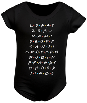 One Piece - Friends (Body Infantil - Preto)