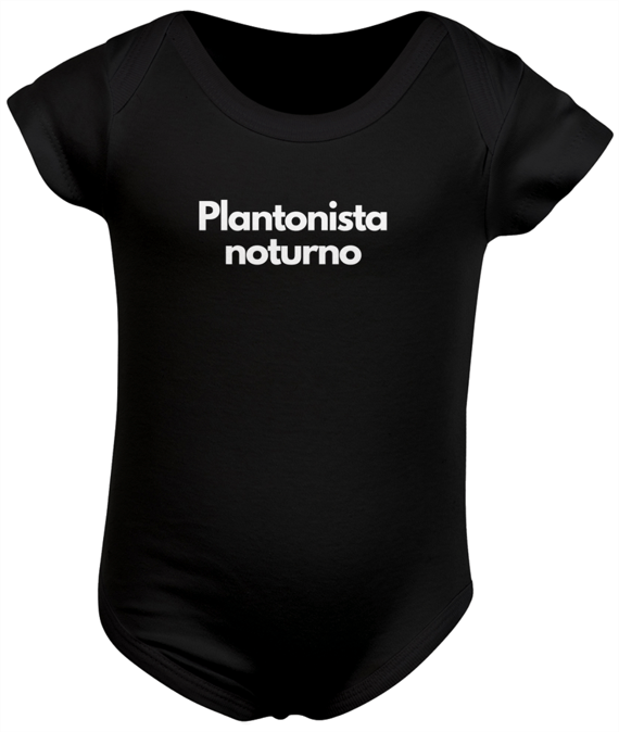 Body Preto Plantonista Noturno