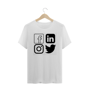 Nome do produtoCamiseta Redes Sociais  - Branca