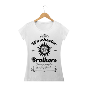 Nome do produto  CAMISETA WINCHESTER BROTHERS SUPERNATURAL PR FEMININA