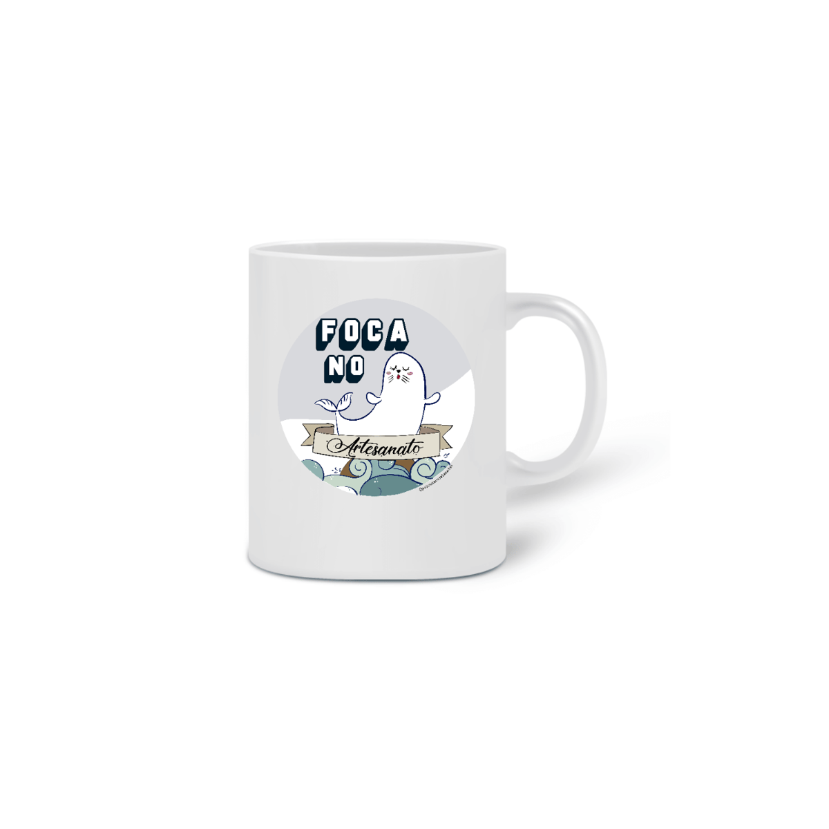 Nome do produto: Caneca - Foca no Artesanato