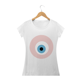 Baby Look - Olho Grego Rosa