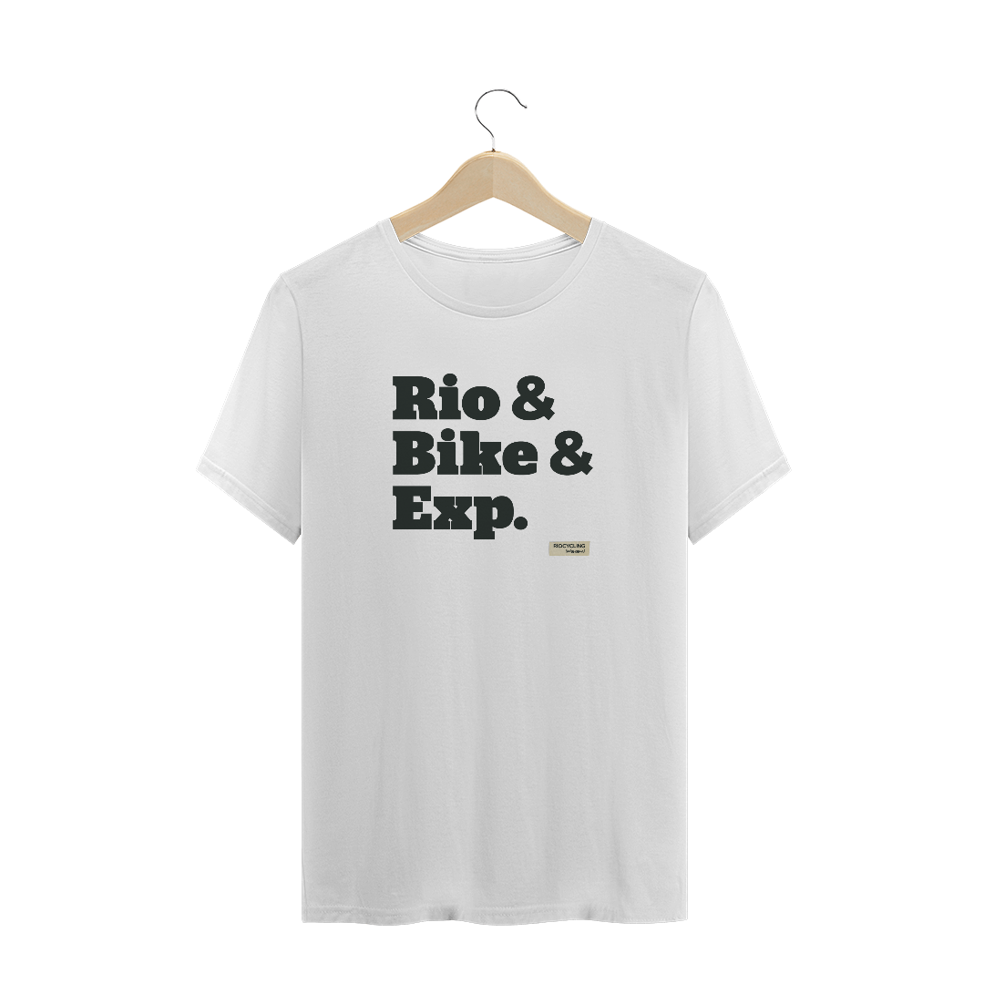 Camiseta Masculina Rio & Bike & Exp. - Branca