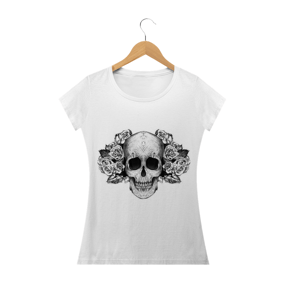 camiseta baby look caveira