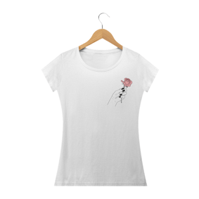Camiseta baby look flor