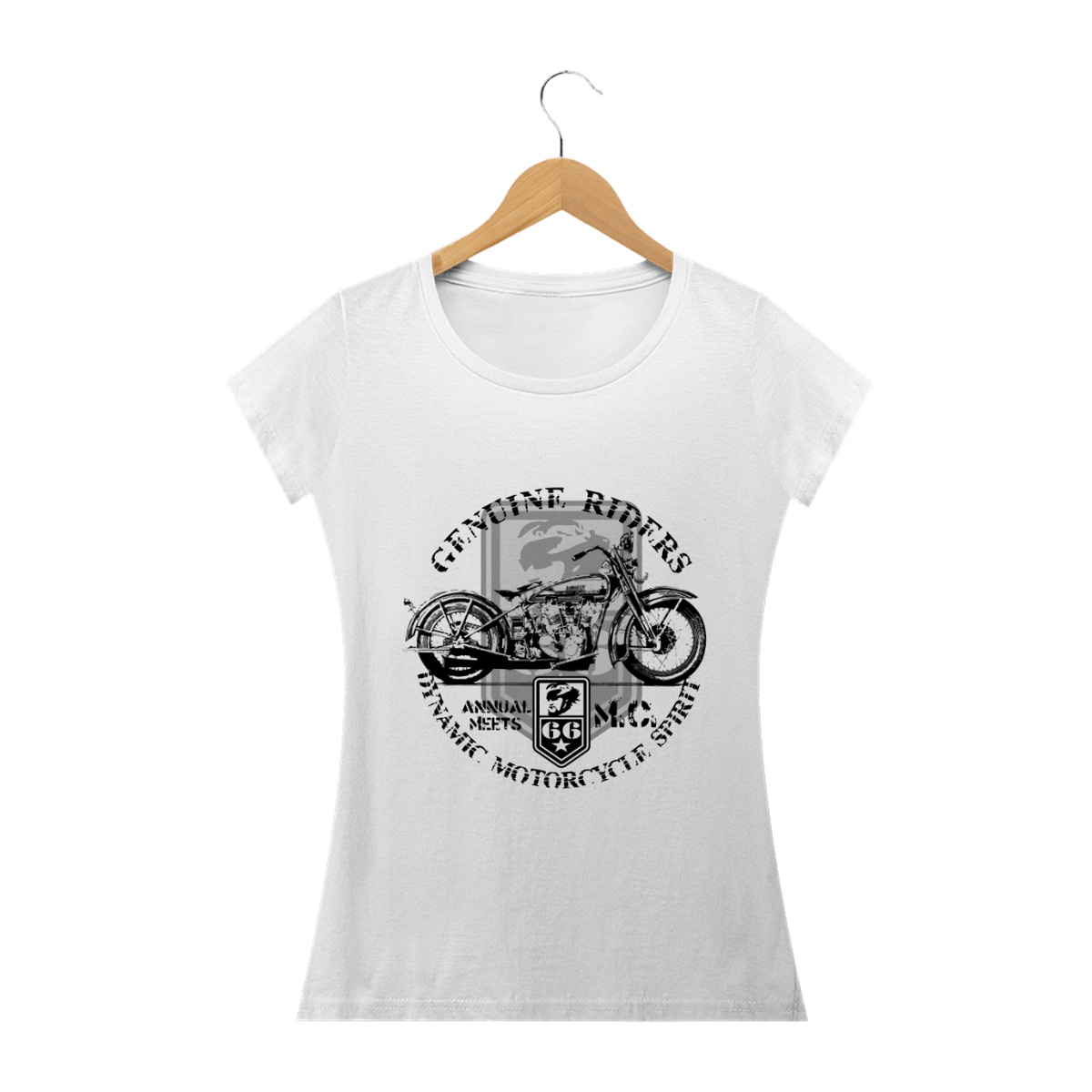 Nome do produto: Camiseta feminina de moto