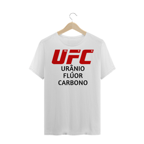 Camisa Urânio, Flúor e Carbono (UFC) Branco/Laranja