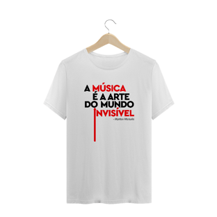 Nome do produtoCamiseta arte do mundo invisível - branca, azul royal, verde.