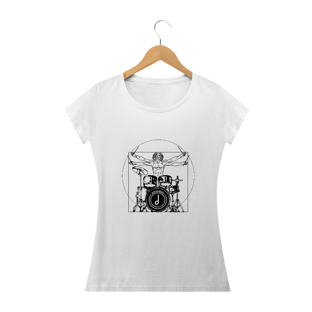 Nome do produtoBaby Look Drummer Four - branca, azul royal, vermelha, amarela, verde, laranja.