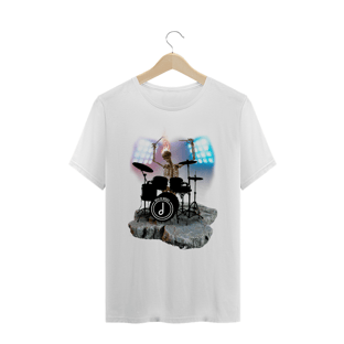 Nome do produtoCamiseta Drummer Skull - branca, vermelha, amarela.