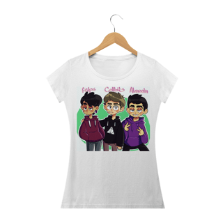 Nome do produto Camiseta Felps, Cellbit e Alanzoka ( Feminina )
