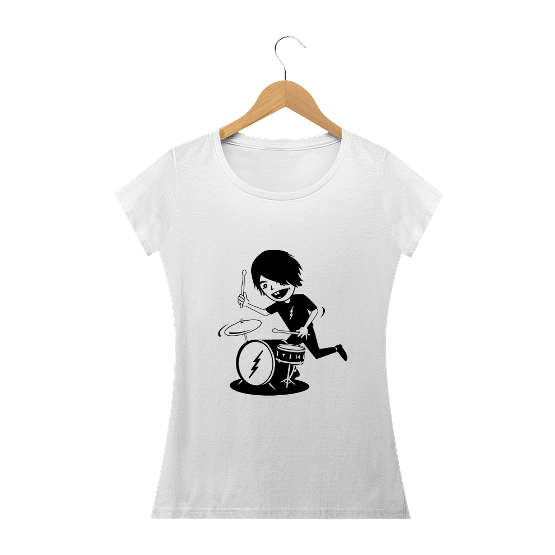 Nome do produto: camiseta feminina baterista