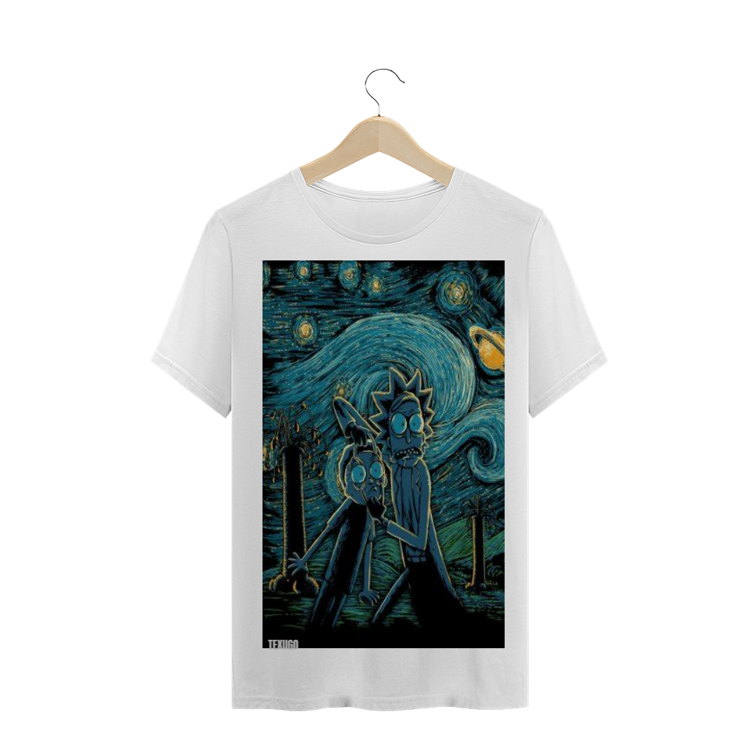 camiseta Rick and morty noite estrelada 