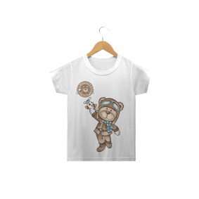 Camiseta infantil Urso Aviador 