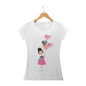 camiseta menina com balões