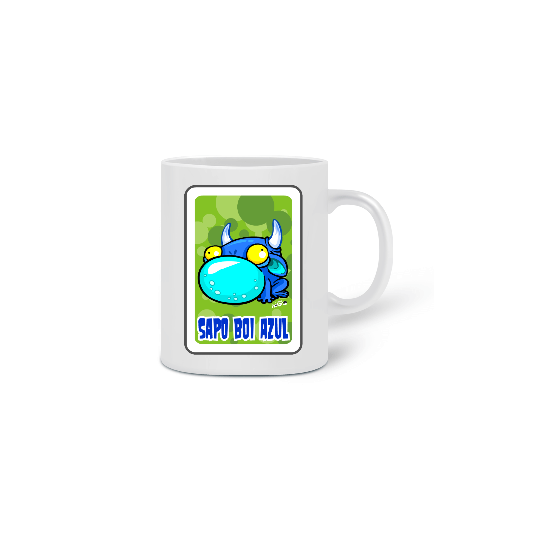Nome do produto: Caneca Sapo Boi Azul