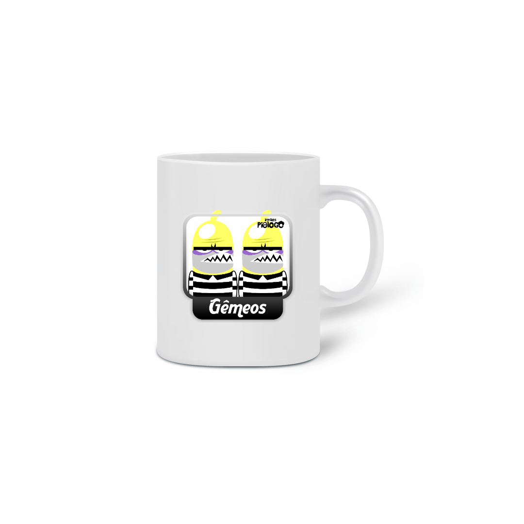 Nome do produto: Caneca Signo Gêmeos Cacetes de Pijama