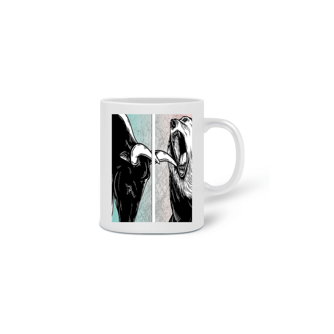 Nome do produto: CANECA TRADER TOURO VS URSO