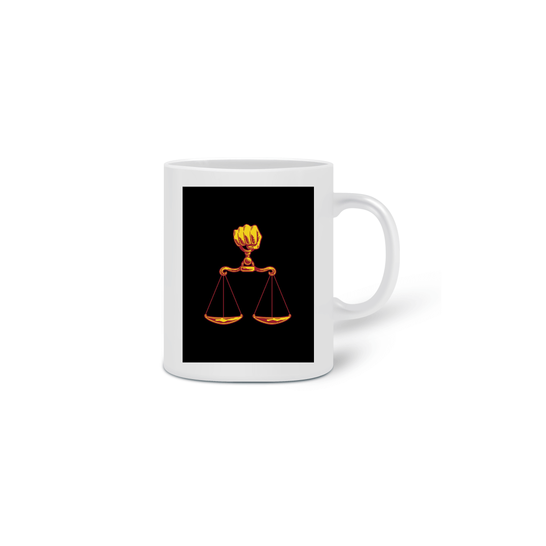 Nome do produto: CANECA DIREITO MASCULINA BRANCA E PRETA