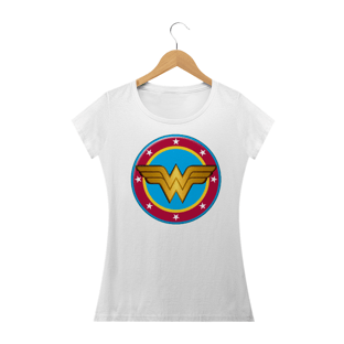 Nome do produtoCamiseta emblema Mulher maravilha 