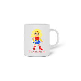 Caneca Mulher Maravilha loira