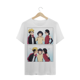 Camiseta boruto,sarada e himawari